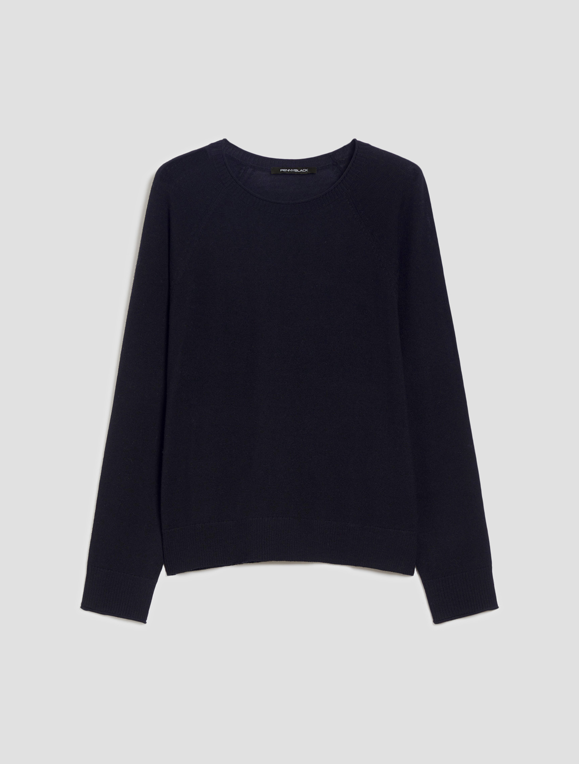 Fine pure wool sweater - NAVY - pennyblack