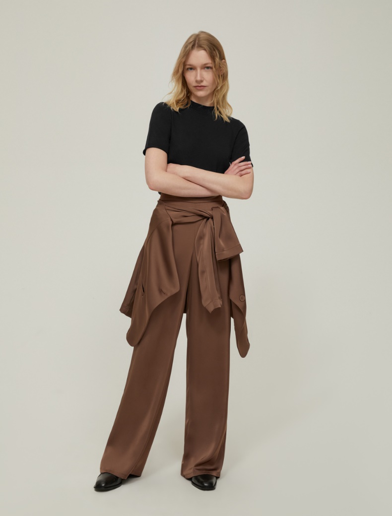 Fine pure wool mock polo-neck sweater - BLACK - pennyblack