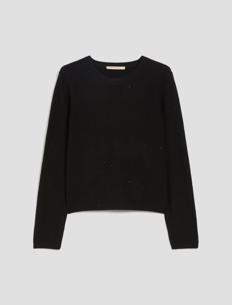 Micro-sequin sweater - BLACK - pennyblack