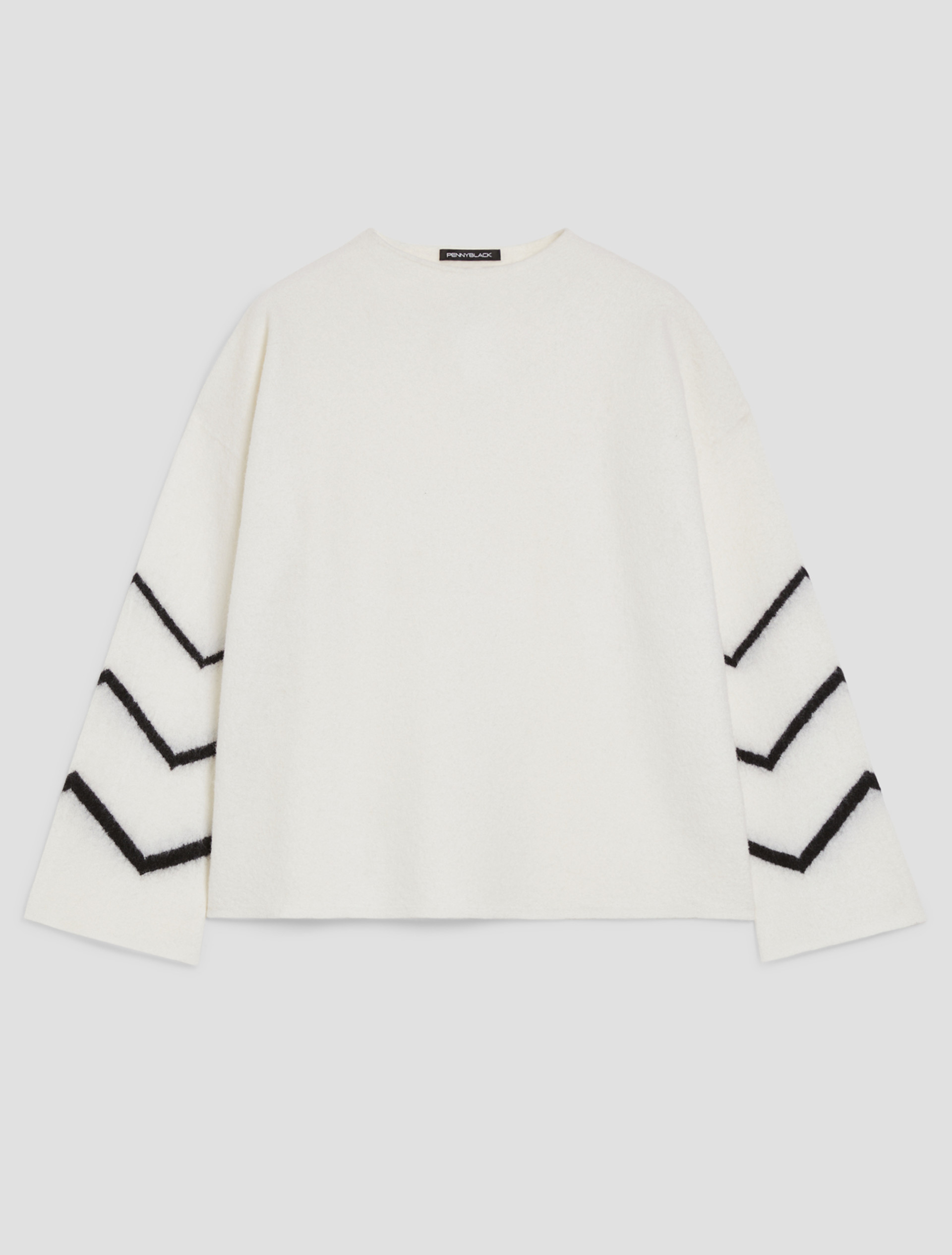 Pure boiled wool sweater - WHITE - pennyblack