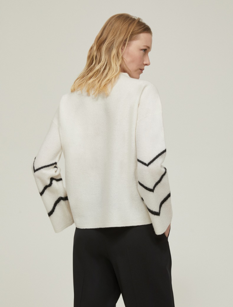 Pure boiled wool sweater - WHITE - pennyblack