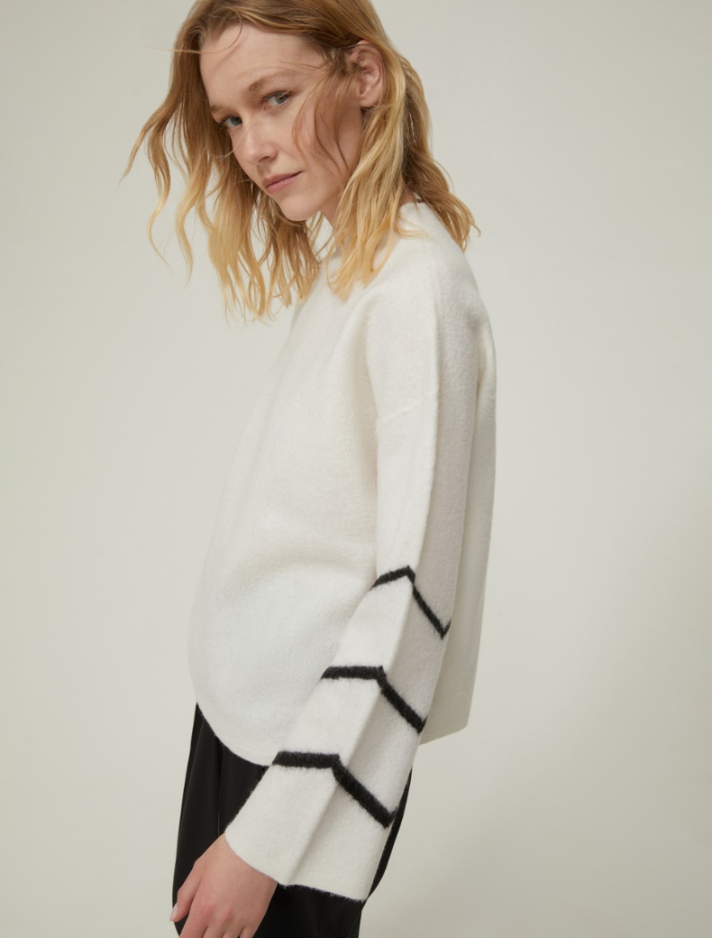 Pure boiled wool sweater - WHITE - pennyblack