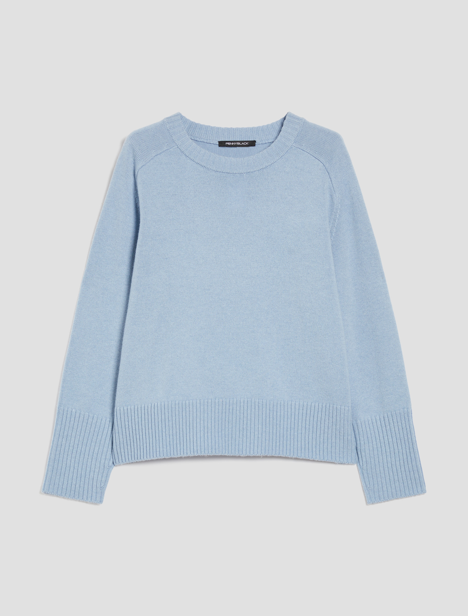 Maglia in blend di lana - AZZURRO - pennyblack