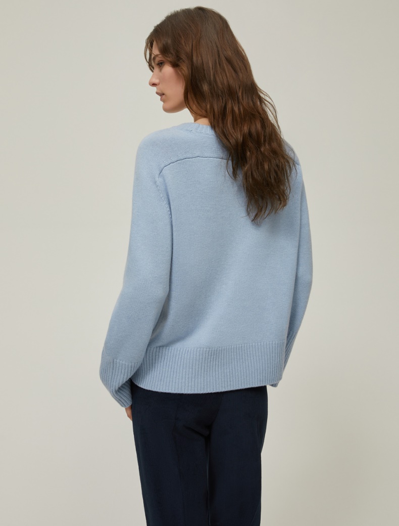 Wool-blend sweater - LIGHT BLUE - pennyblack