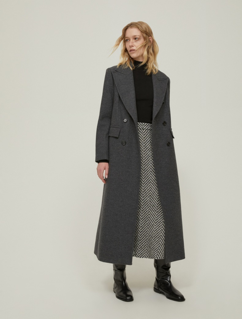 Jewel-button mock polo-neck sweater - BLACK - pennyblack