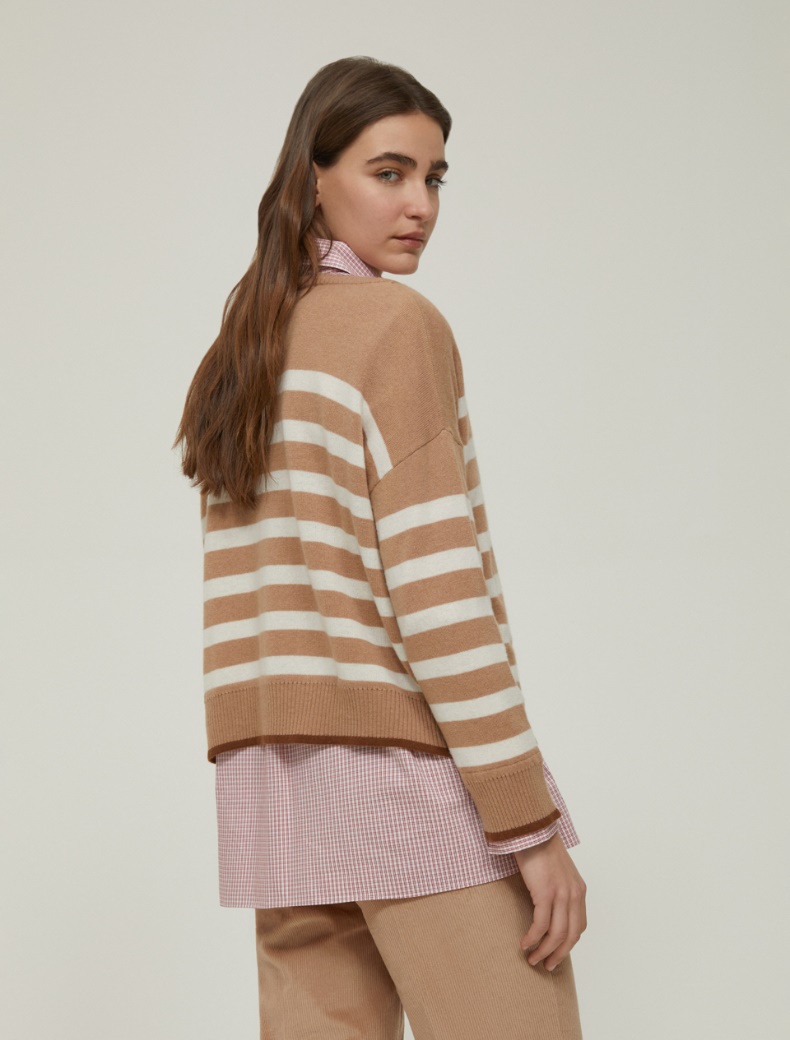 Wool and cashmere sweater - CAMEL - pennyblack