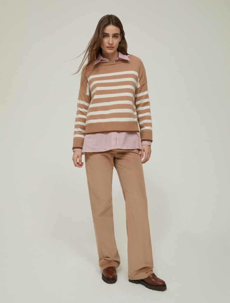 Wool and cashmere sweater - CAMEL - pennyblack