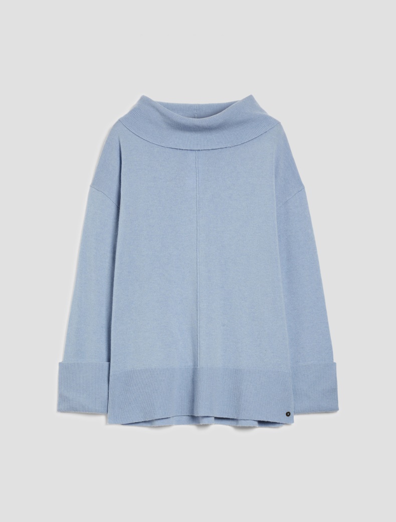 Cowl-neck sweater - LIGHT BLUE - pennyblack