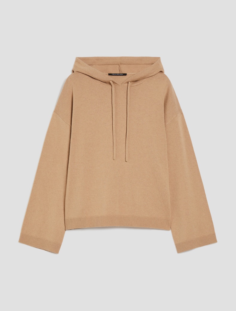 Wool-blend hoodie - CAMEL - pennyblack