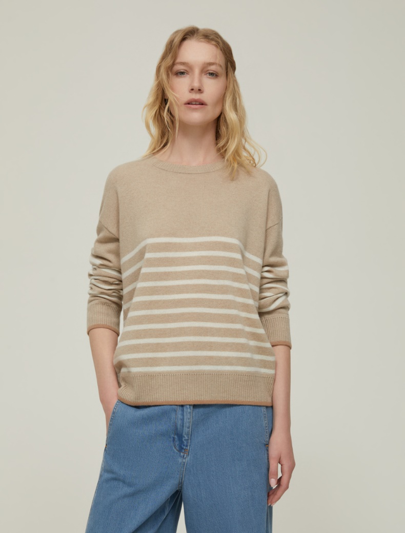Wool and cashmere sweater - BEIGE - pennyblack