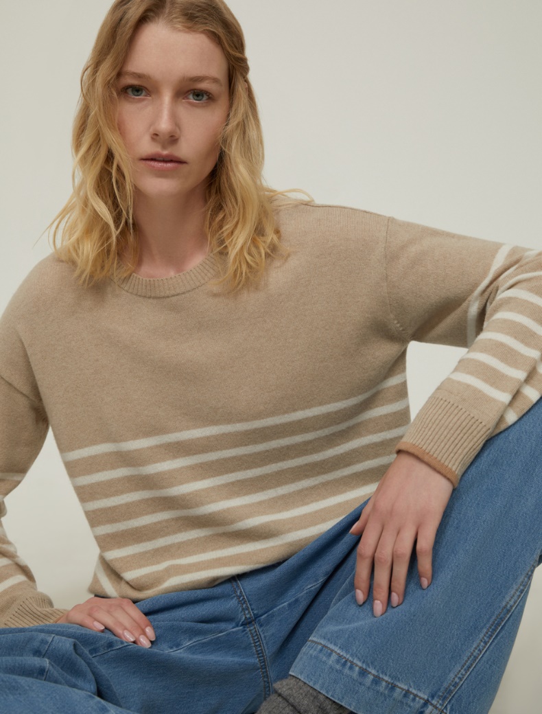 Wool and cashmere sweater - BEIGE - pennyblack