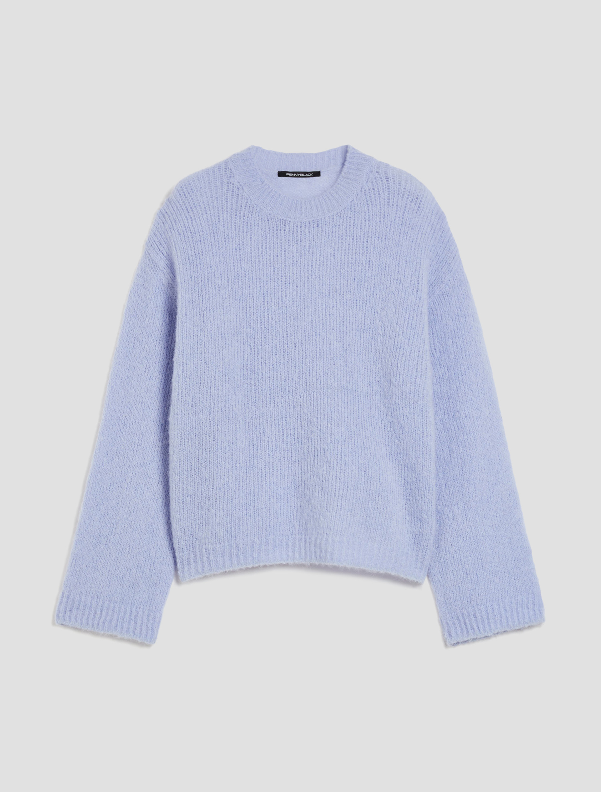Relaxed-fit mohair-blend sweater - LIGHT BLUE - pennyblack