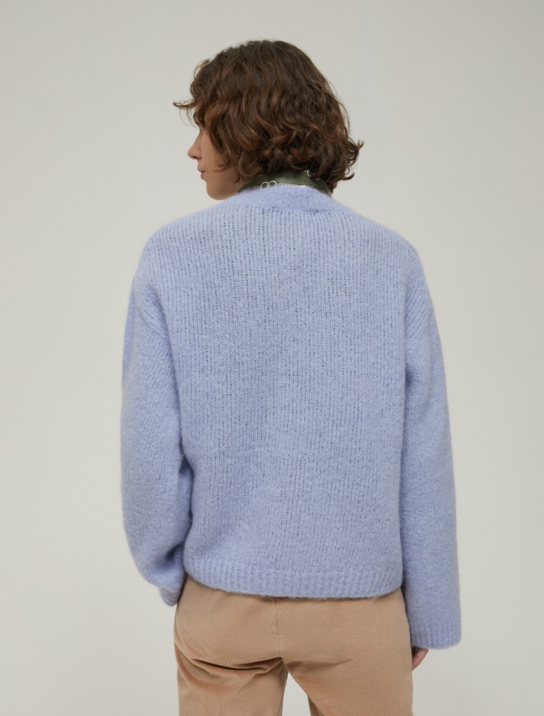 Relaxed-fit mohair-blend sweater - LIGHT BLUE - pennyblack