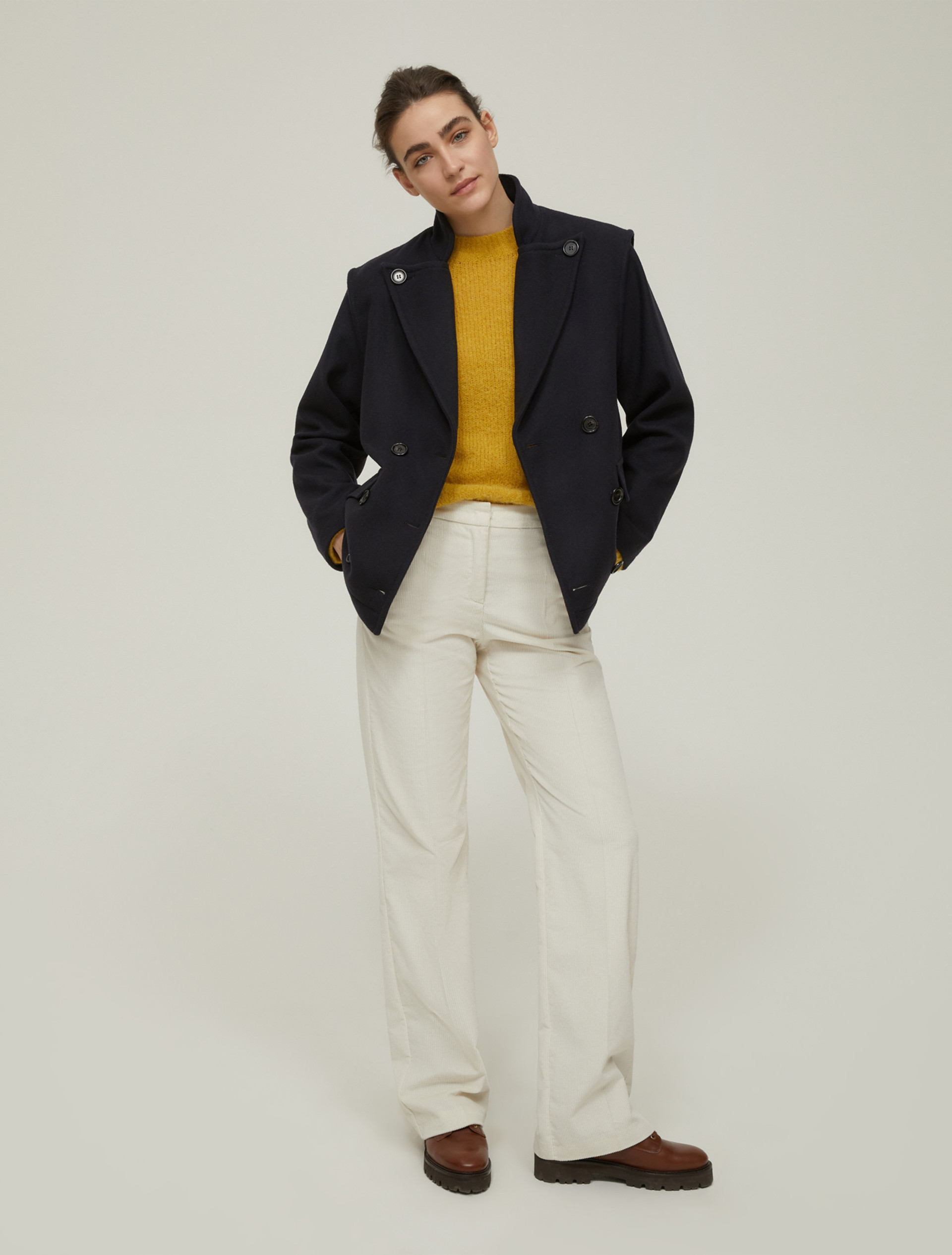 Mohair-blend sweater - MUSTARD - pennyblack