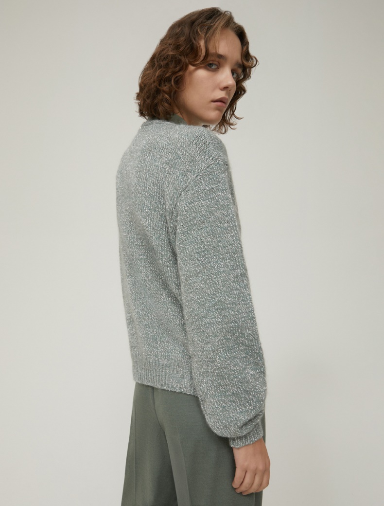 Micro-sequin sweater - SAGE - pennyblack