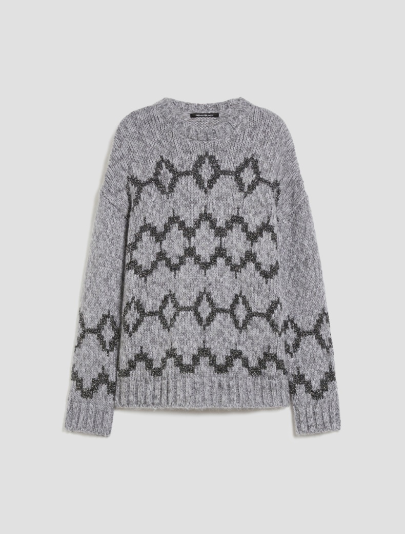 Maglia jacquard con lurex - GRIGIO JEANS - pennyblack