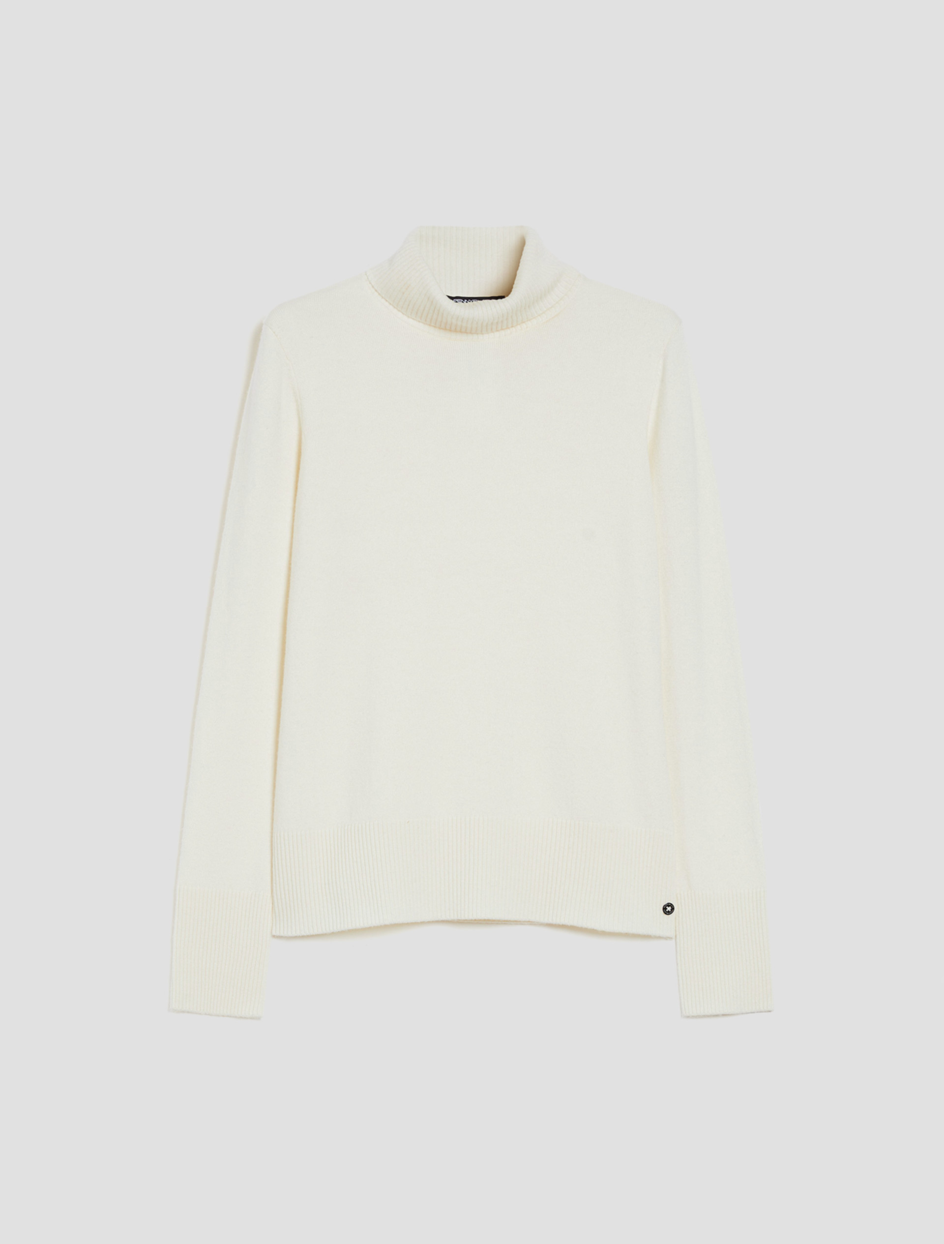 Wool-blend polo-neck sweater - IVORY - pennyblack