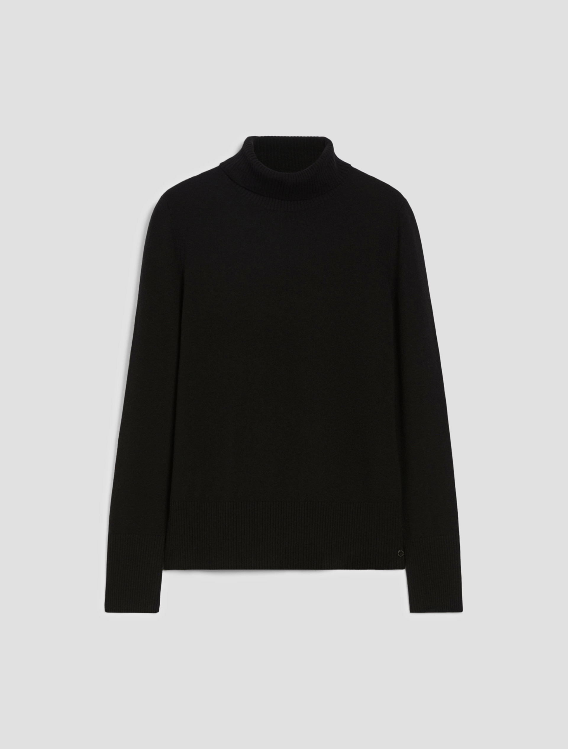 Wool-blend polo-neck sweater - BLACK - pennyblack