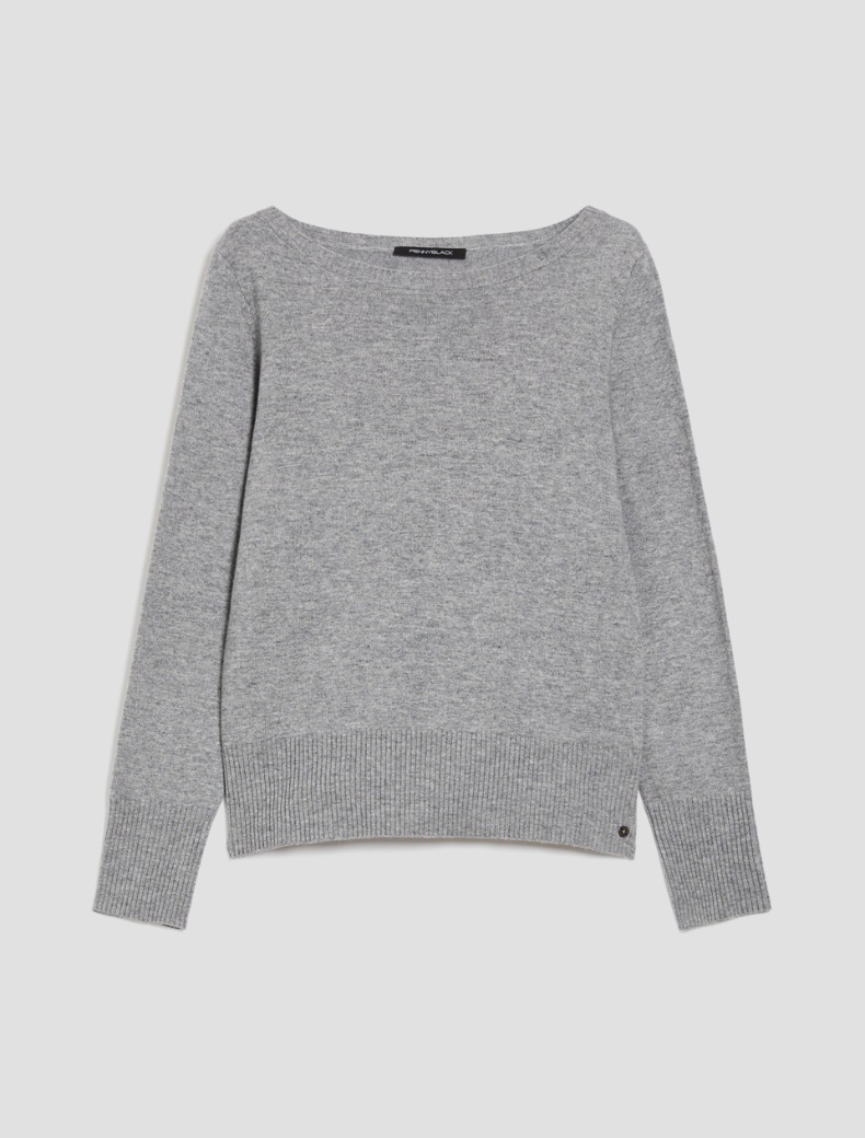Maglia con scollo a barchetta - GRIGIO MEDIO - pennyblack