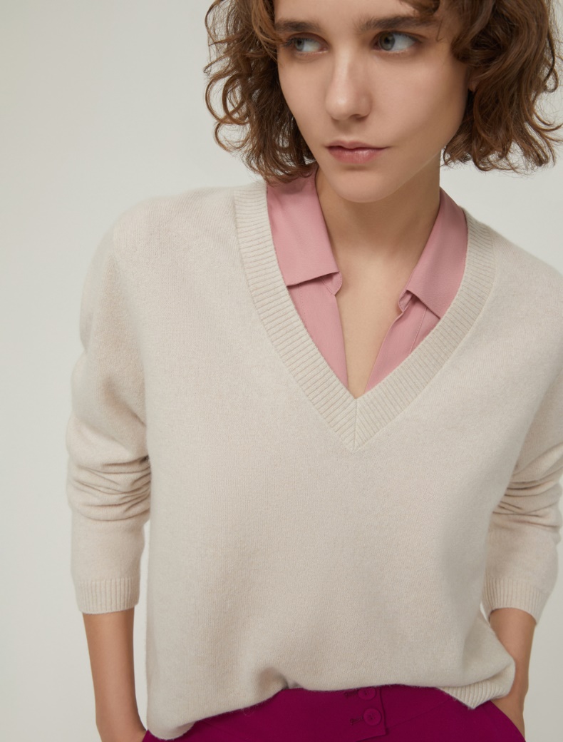 Pure cashmere sweater - BEIGE - pennyblack