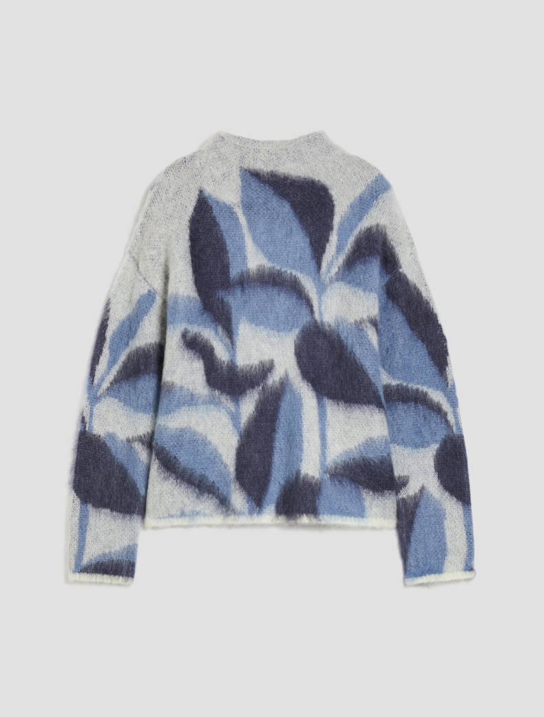 Jacquard mohair sweater - NAVY - pennyblack