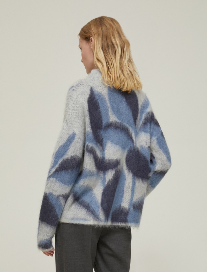 Jacquard mohair sweater - NAVY - pennyblack