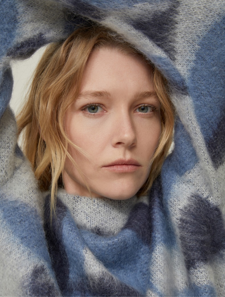 Jacquard mohair sweater - NAVY - pennyblack