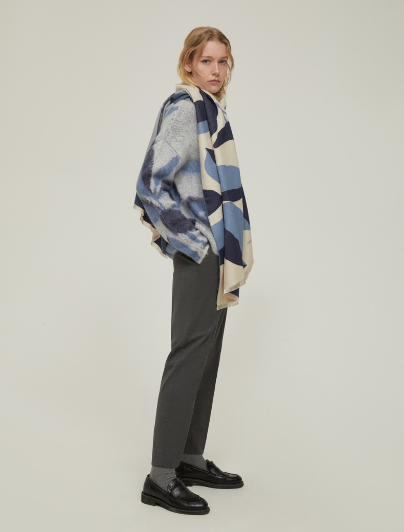 Jacquard mohair sweater - NAVY - pennyblack