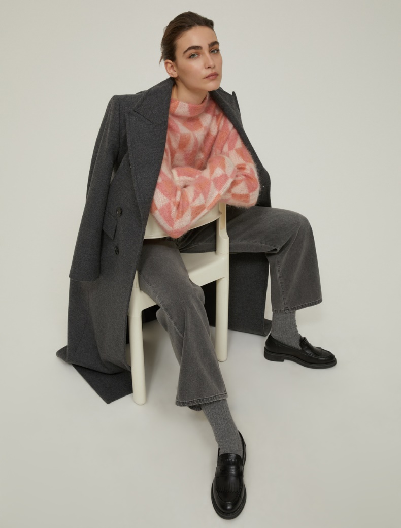 Jacquard mohair sweater - PINK - pennyblack