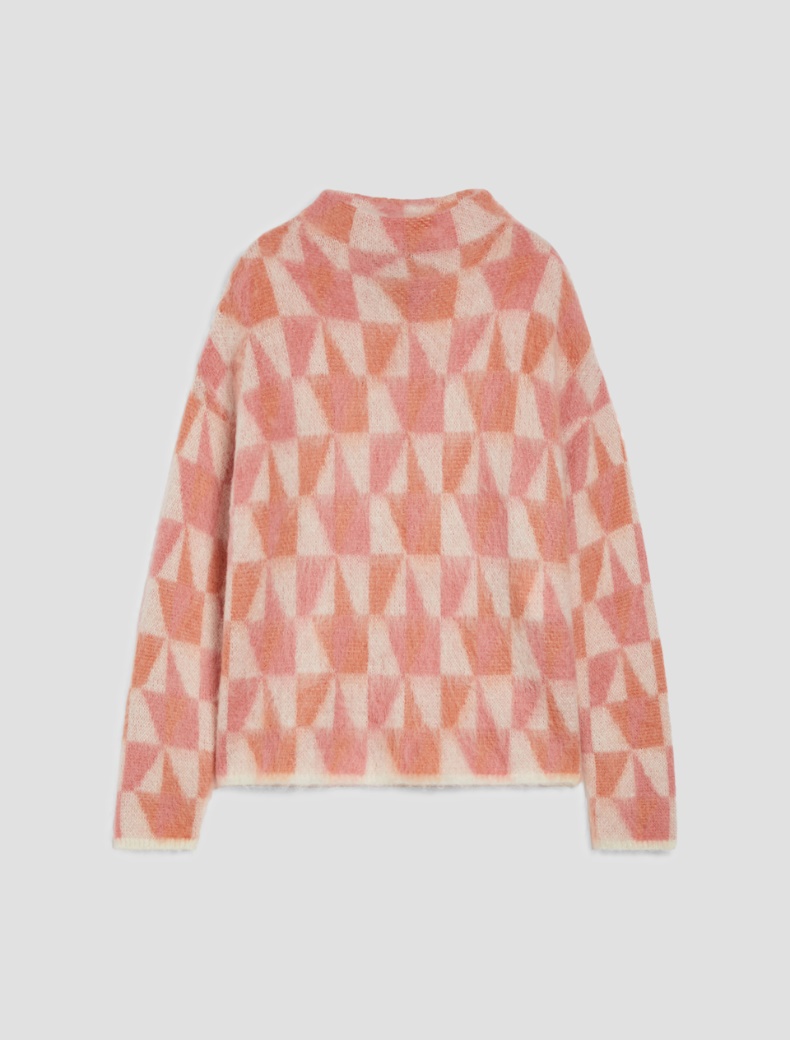 Jacquard mohair sweater - PINK - pennyblack