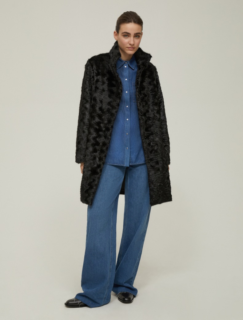 Soft material coat - BLACK - pennyblack