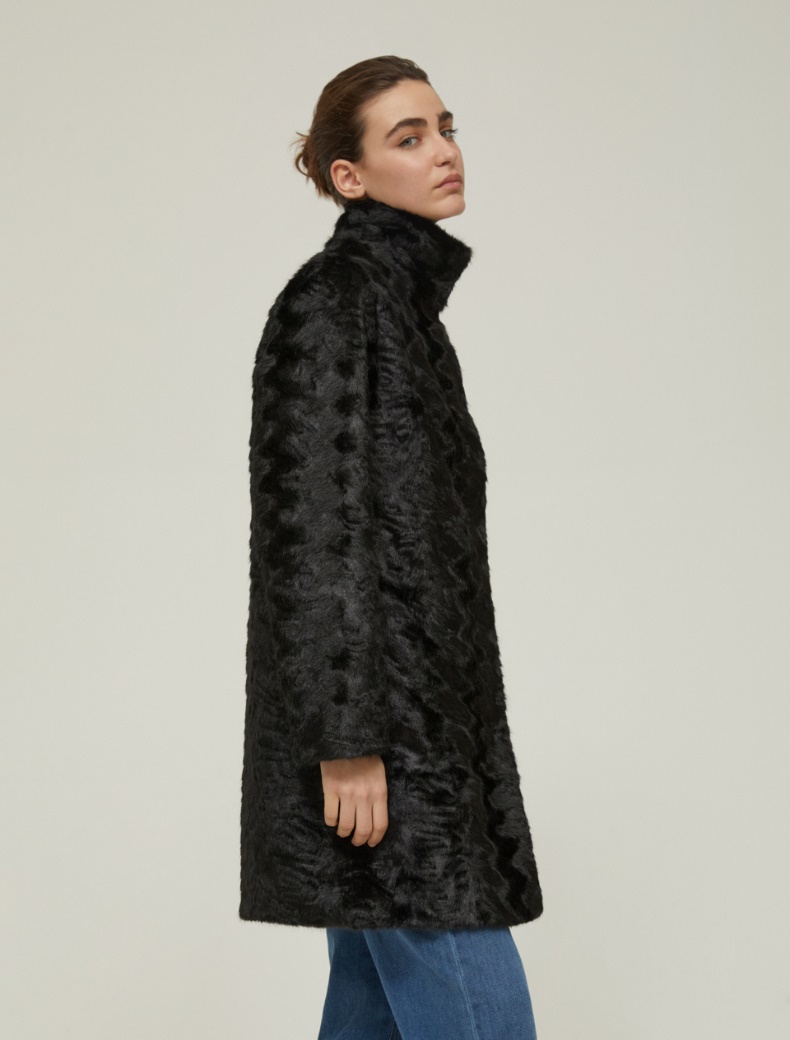 Soft material coat - BLACK - pennyblack