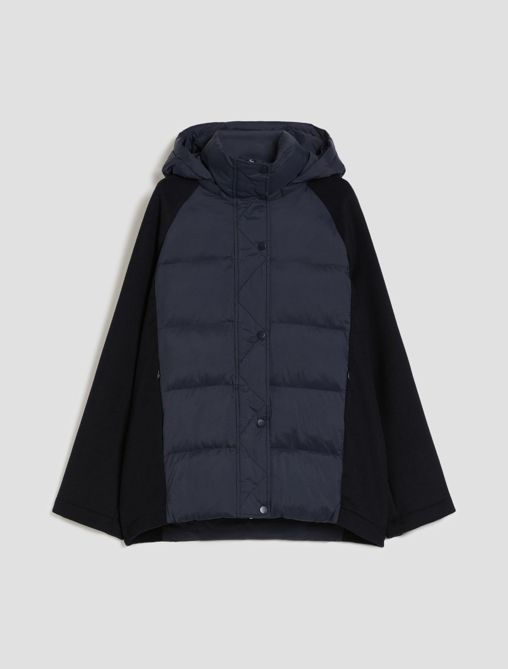 Giacca imbottita in nylon e panno - BLU - pennyblack