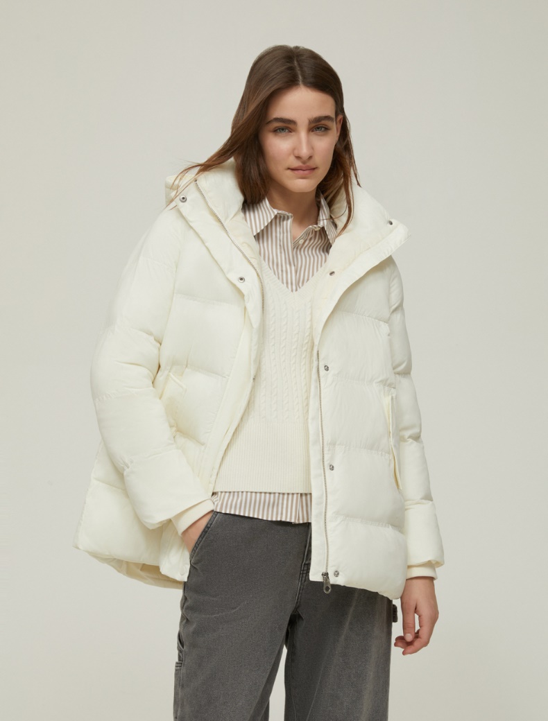 Hooded padded jacket - IVORY - pennyblack