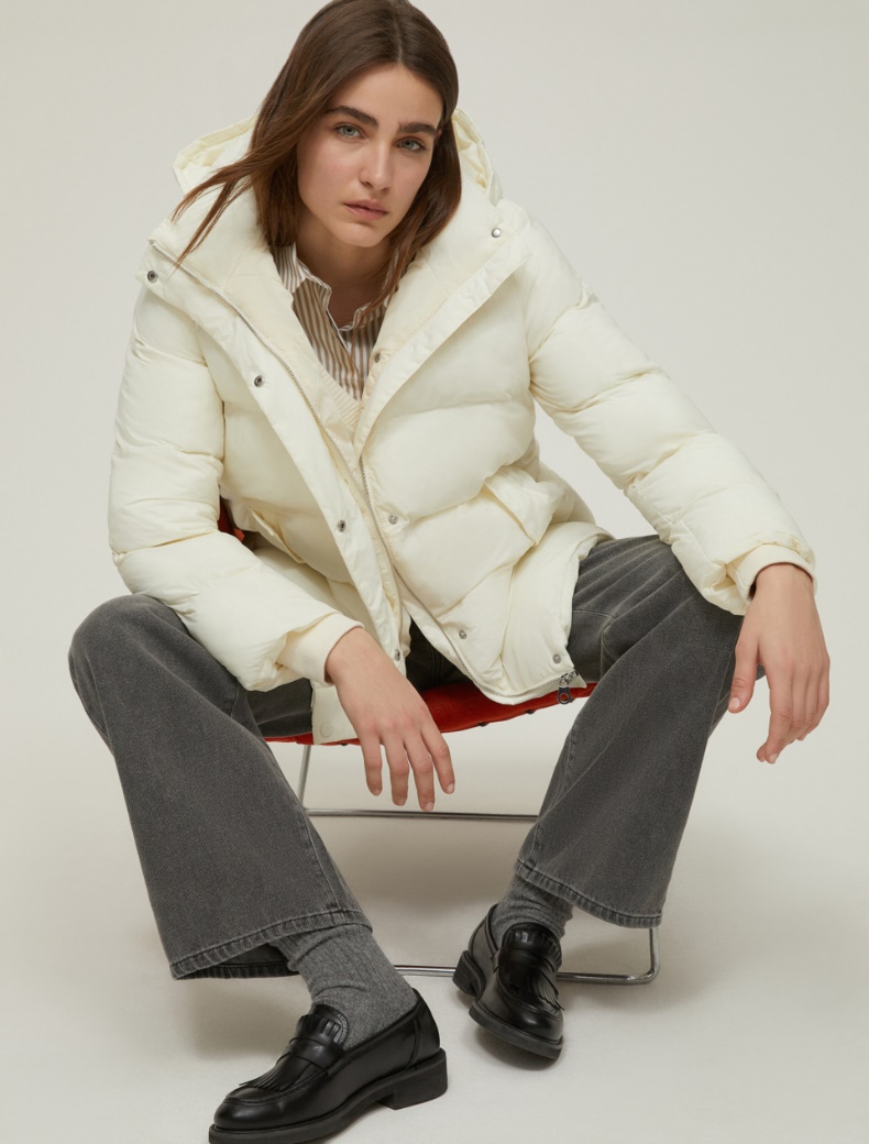 Hooded padded jacket - IVORY - pennyblack