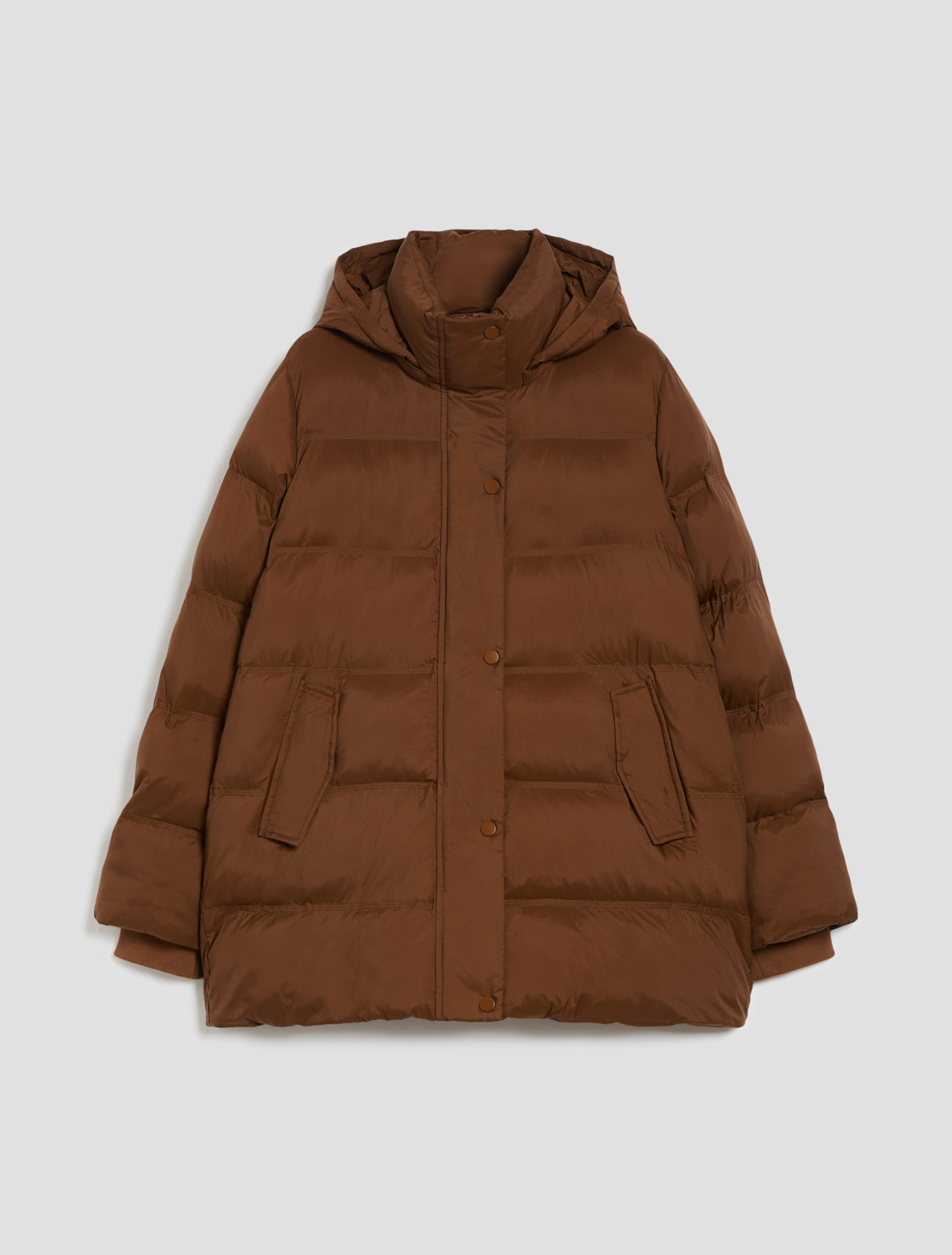 Hooded padded jacket - TOBACCO - pennyblack