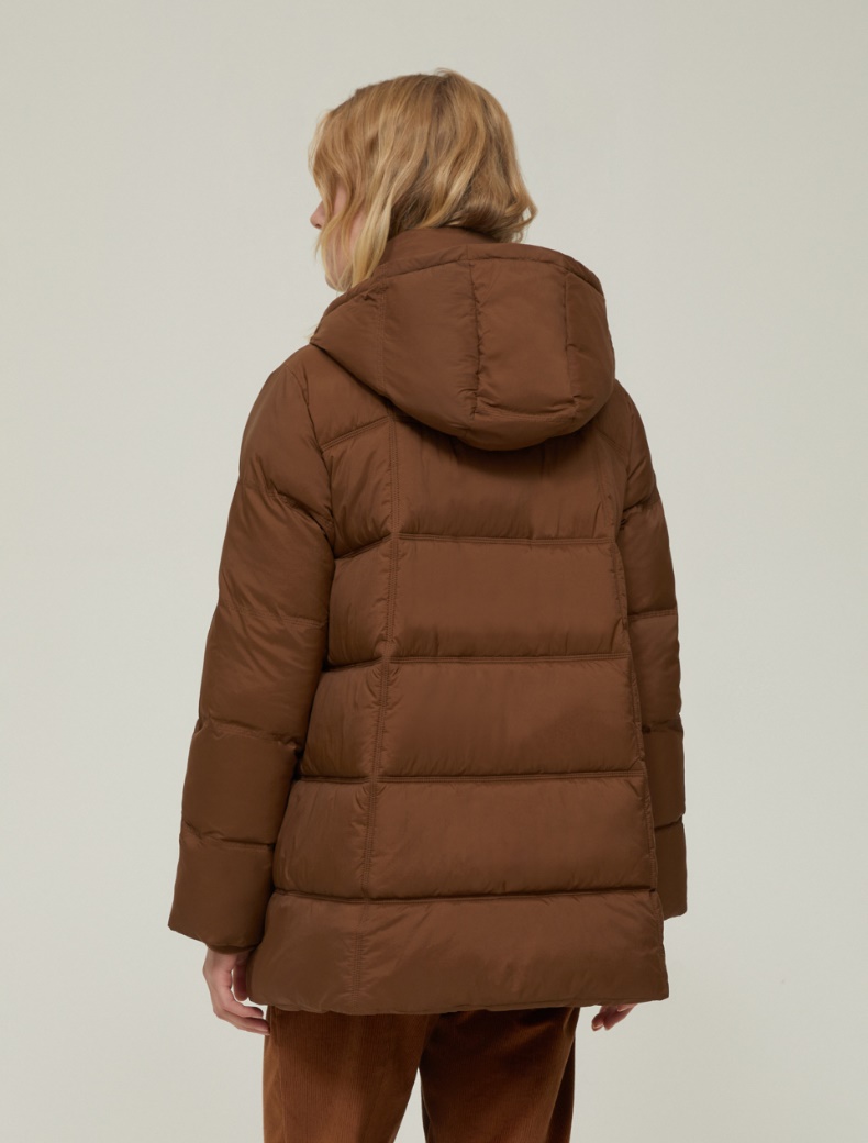 Hooded padded jacket - TOBACCO - pennyblack