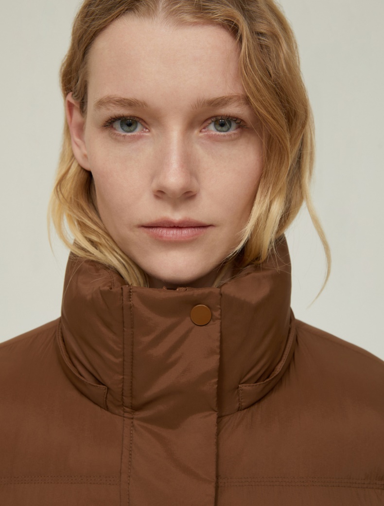 Hooded padded jacket - TOBACCO - pennyblack