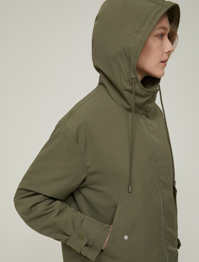 Hooded padded jacket - KAKI - pennyblack