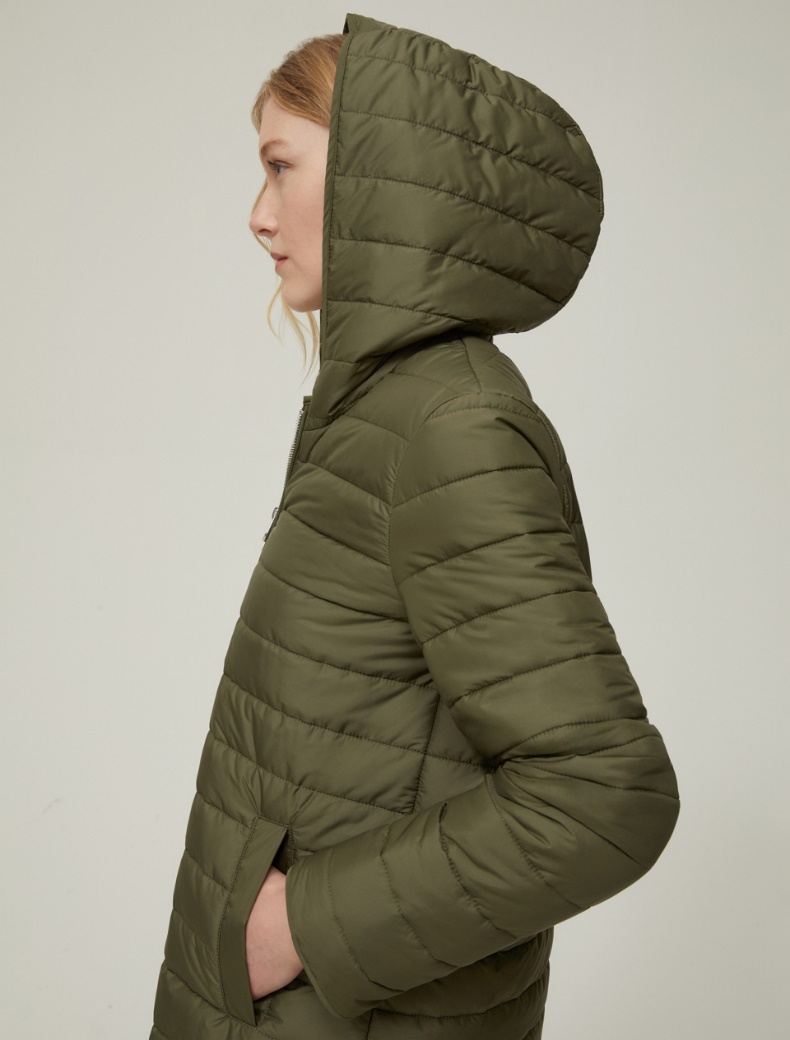 Hooded padded coat - KAKI - pennyblack
