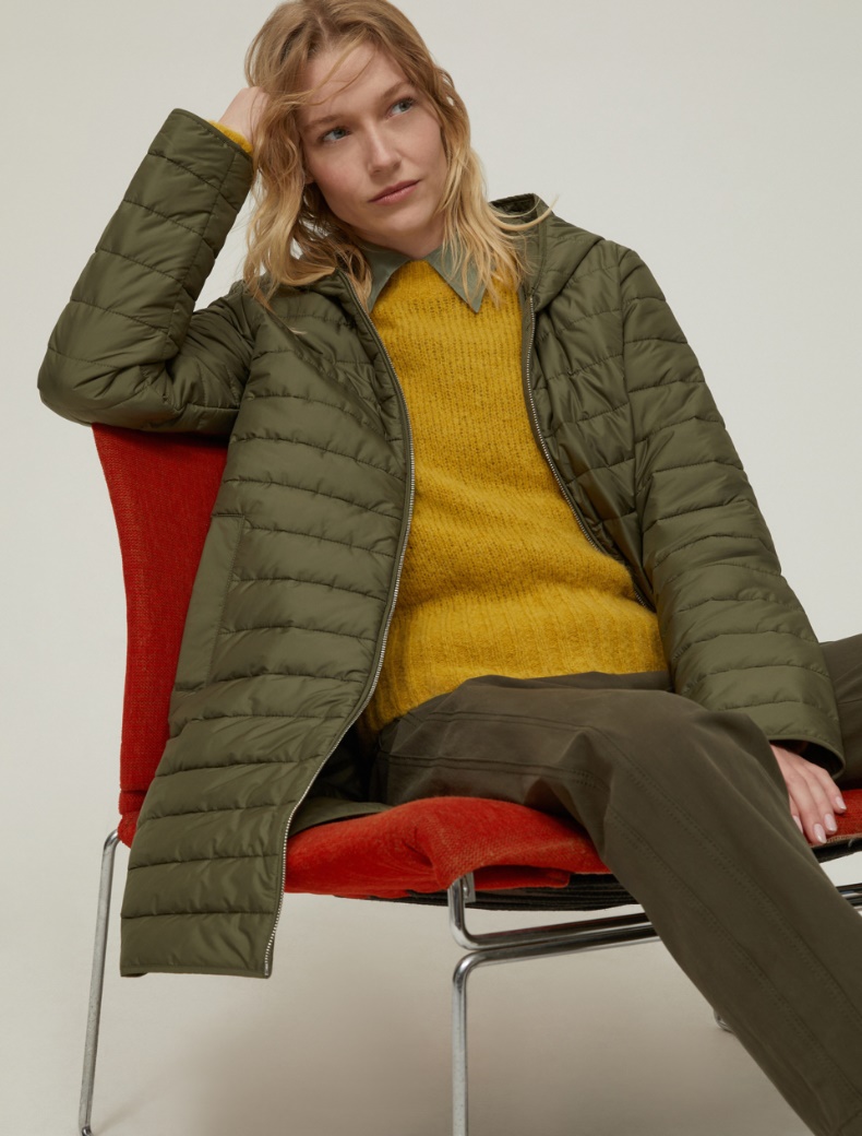 Hooded padded coat - KAKI - pennyblack