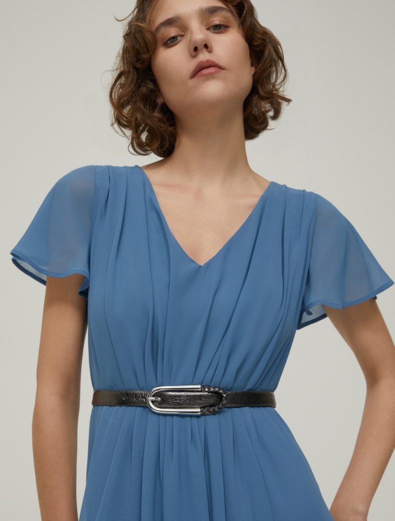 Cintura sottile in pelle - ANTRACITE - pennyblack