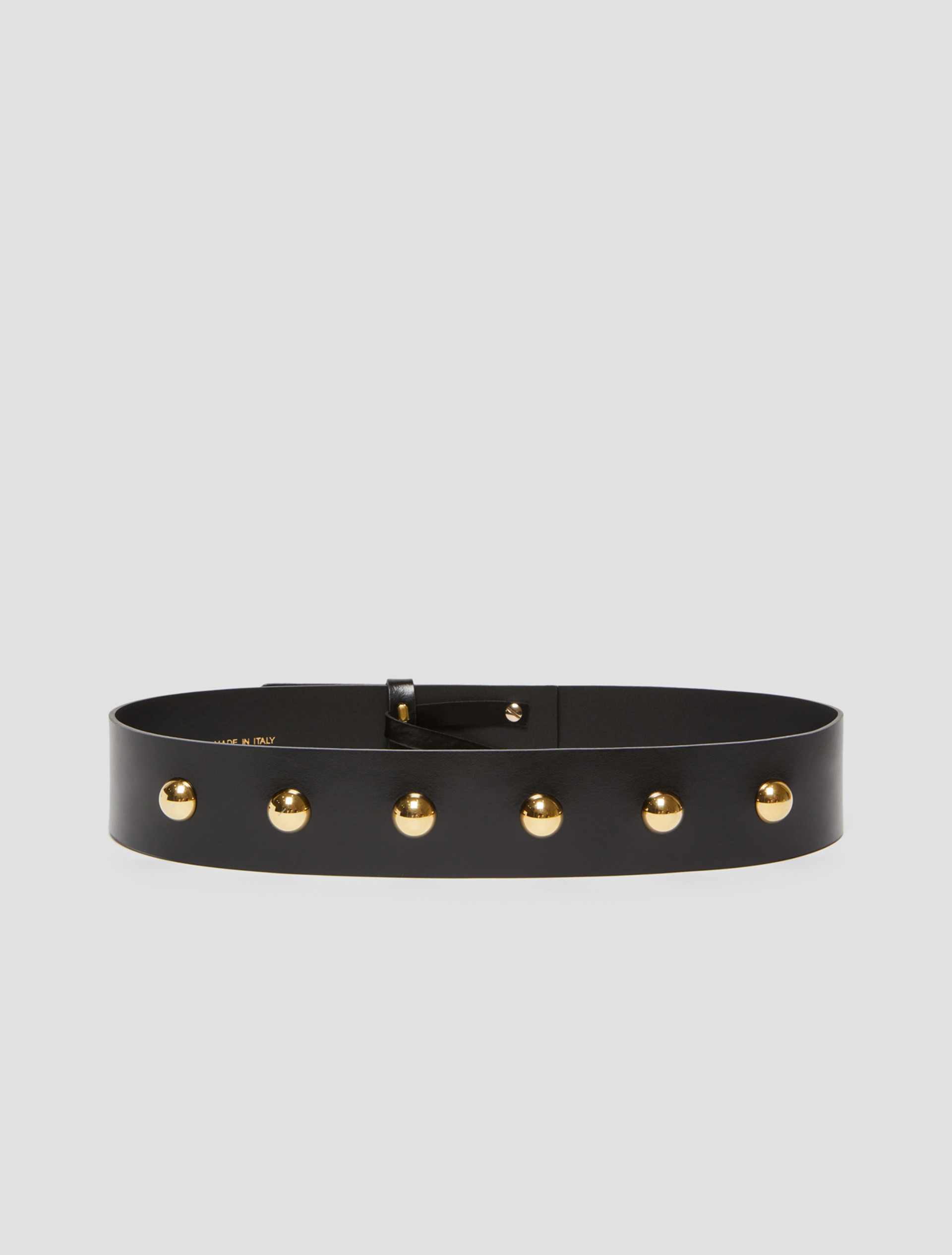 Studded leather belt - BLACK - pennyblack