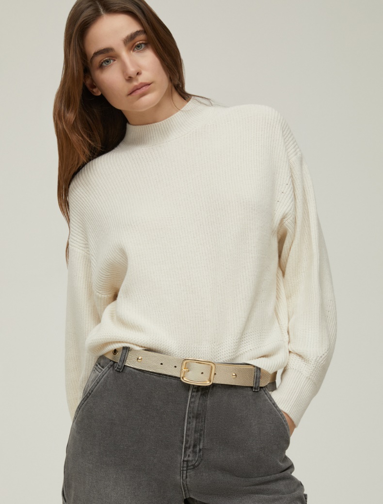 Stud and eyelet belt - GOLD - pennyblack