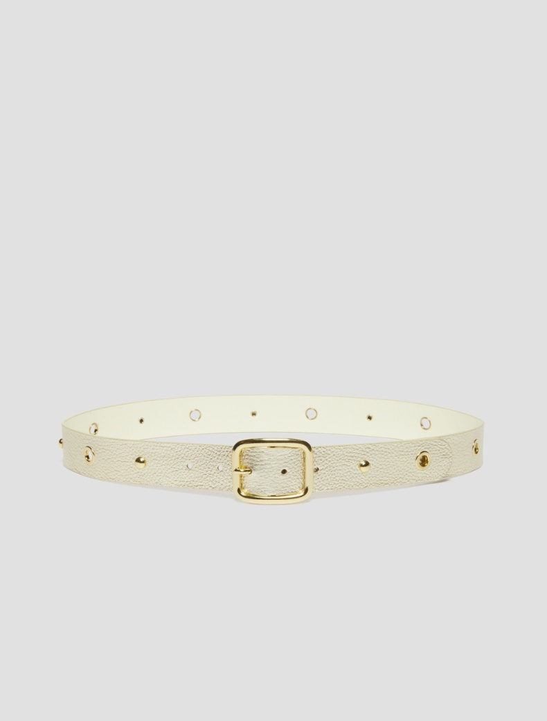 Stud and eyelet belt - GOLD - pennyblack