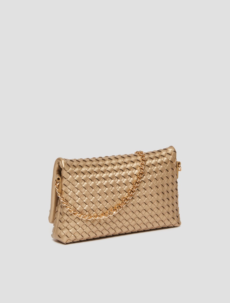 Woven pouch with shoulder strap - GOLD - pennyblack