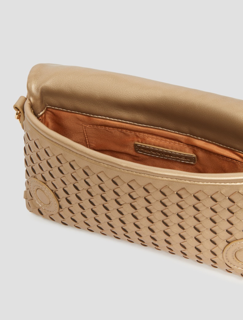 Woven pouch with shoulder strap - GOLD - pennyblack