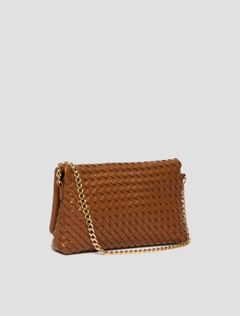 Woven pouch with shoulder strap - TOBACCO - pennyblack