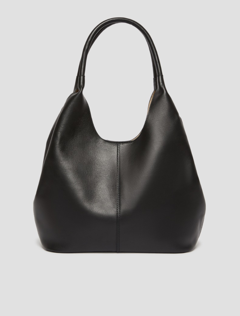 Leather tote bag - BLACK - pennyblack