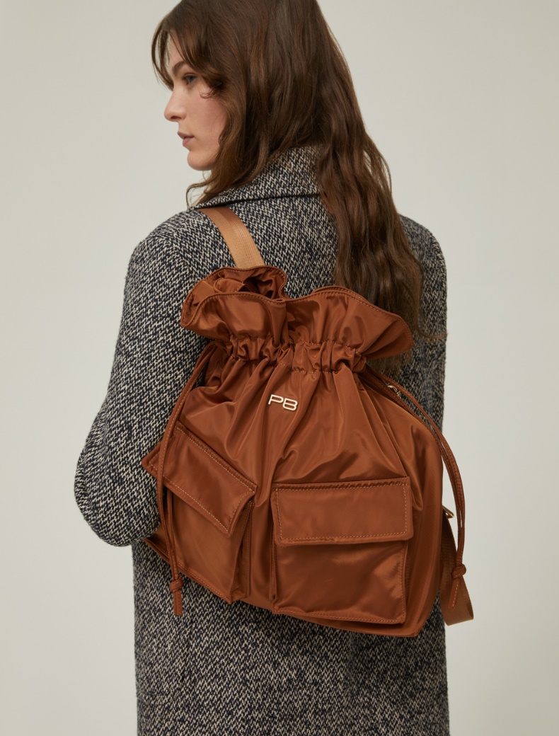 Technical fabric tote-pack - TOBACCO - pennyblack